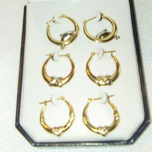 Hugs, Heart, Dolphin hoop earrings